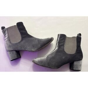 Ladies Size Ten Cape Robbin Blue Velvet Booties Retrocore Vintagecore Hippiecore